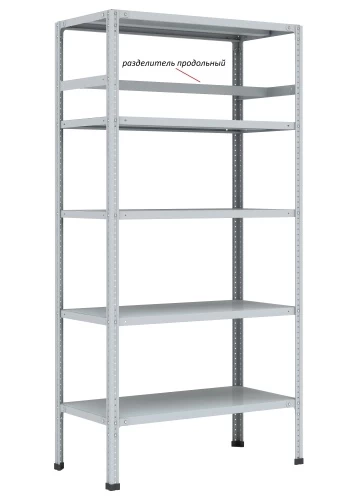 Стеллаж металлический Титан МС-750 2000x700x400/3