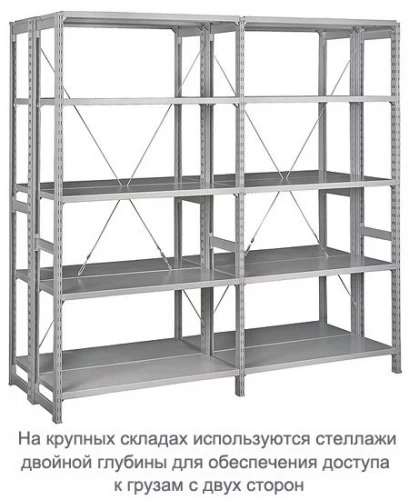 Стеллаж металлический ТСУ 4.15.5 (4000х1560х600) 5 (усиленный) Стеллаж металлический ТСУ 4.15.5 (4000х1560х600) 5 (усиленный)