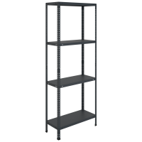Стеллаж металлический Практик MS Standart 185kd/70x30/4 black